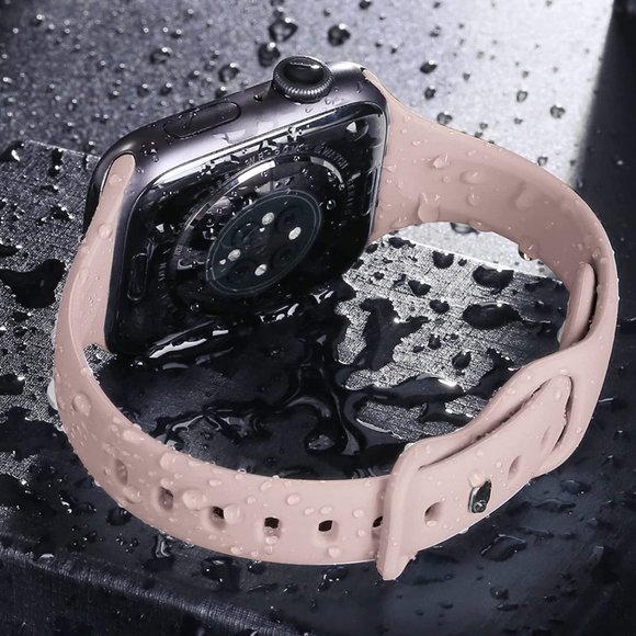 Apple Watch SLIM Silicone Band - LIGHT PINK - 38mm/40mm/41mm - Picture 3 of 4